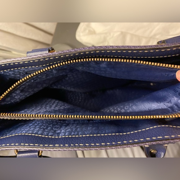 Kate Spade Navy and White Striped Satchel - Picture 9 of 12